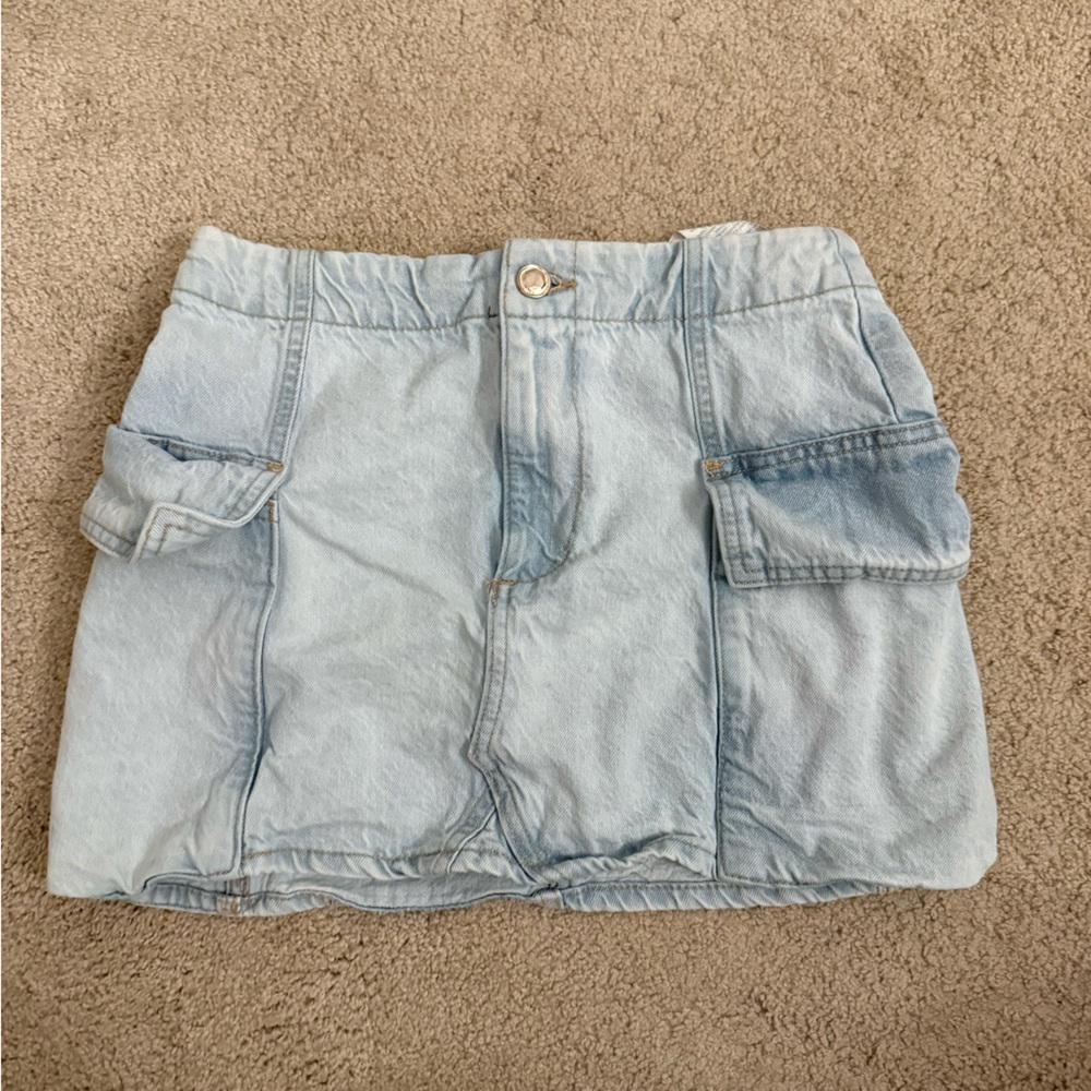 Zara Sky Blue Denim Skirt